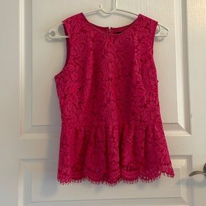 J. Crew Lace Peplum Tank
